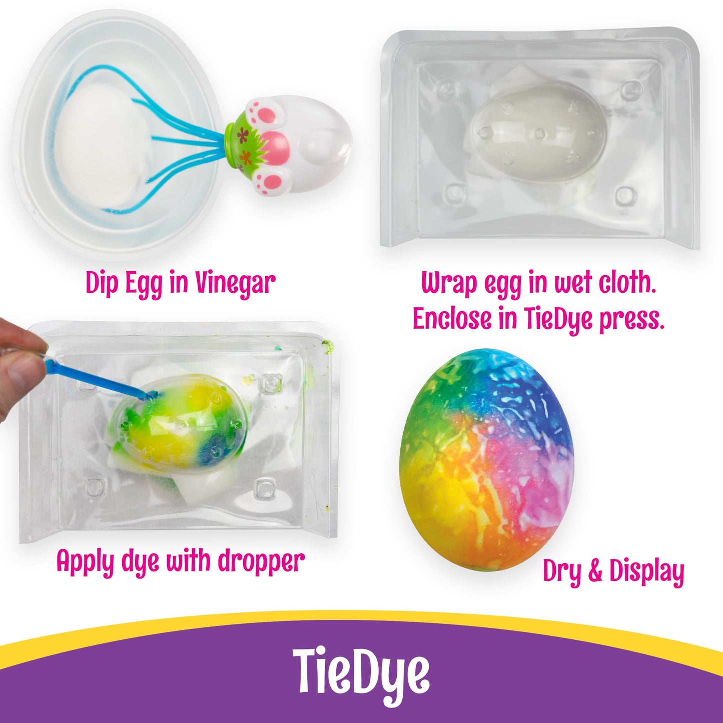 PAAS Easter Egg Decorating Bundle, Includes 1 Deluxe Kit, 1 Tie Dye Egg Dying Kit, and PAAS Whiskers for Easy Egg Dying, Food Safe Dye for Family Easter Activity (3 Piece Bundle)