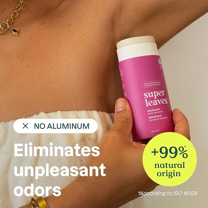 Bundle of ATTITUDE 3 Plastic-Free Deodorants, EWG Verified, Aluminum-Free, Dermatologically Tested, Plant and Mineral-Based, Vegan, 3 Ounces, Unscented + White Tea Leaves + Olive Leaves