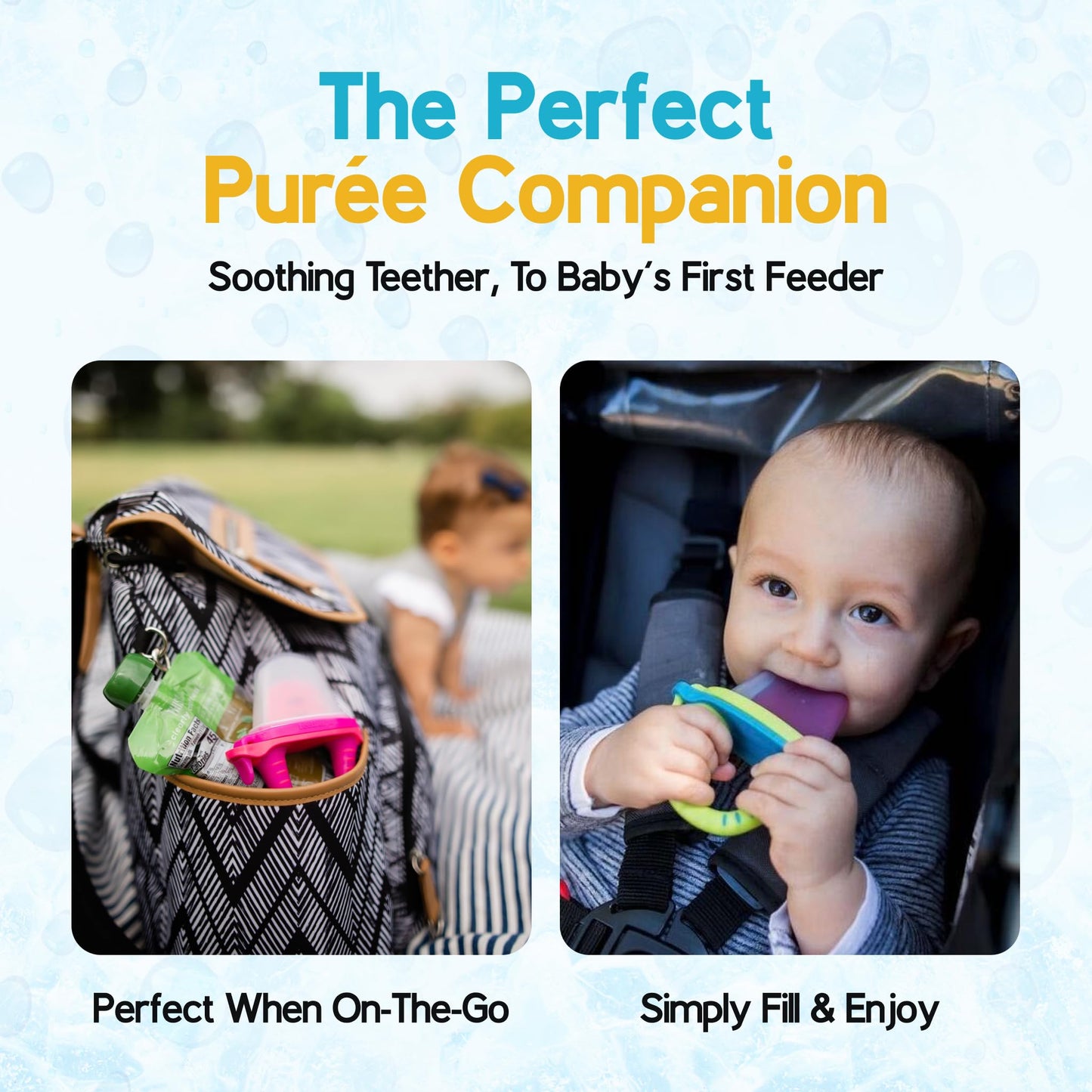 Teetherpop Fillable Freezable Teethers for Babies - Breastmilk Teether with Spill-Proof Sippy Slits – Teething Popsicle for Baby, Liquids & Purées, Cooling Teething Relief Feeder Pacifier - Limon Set