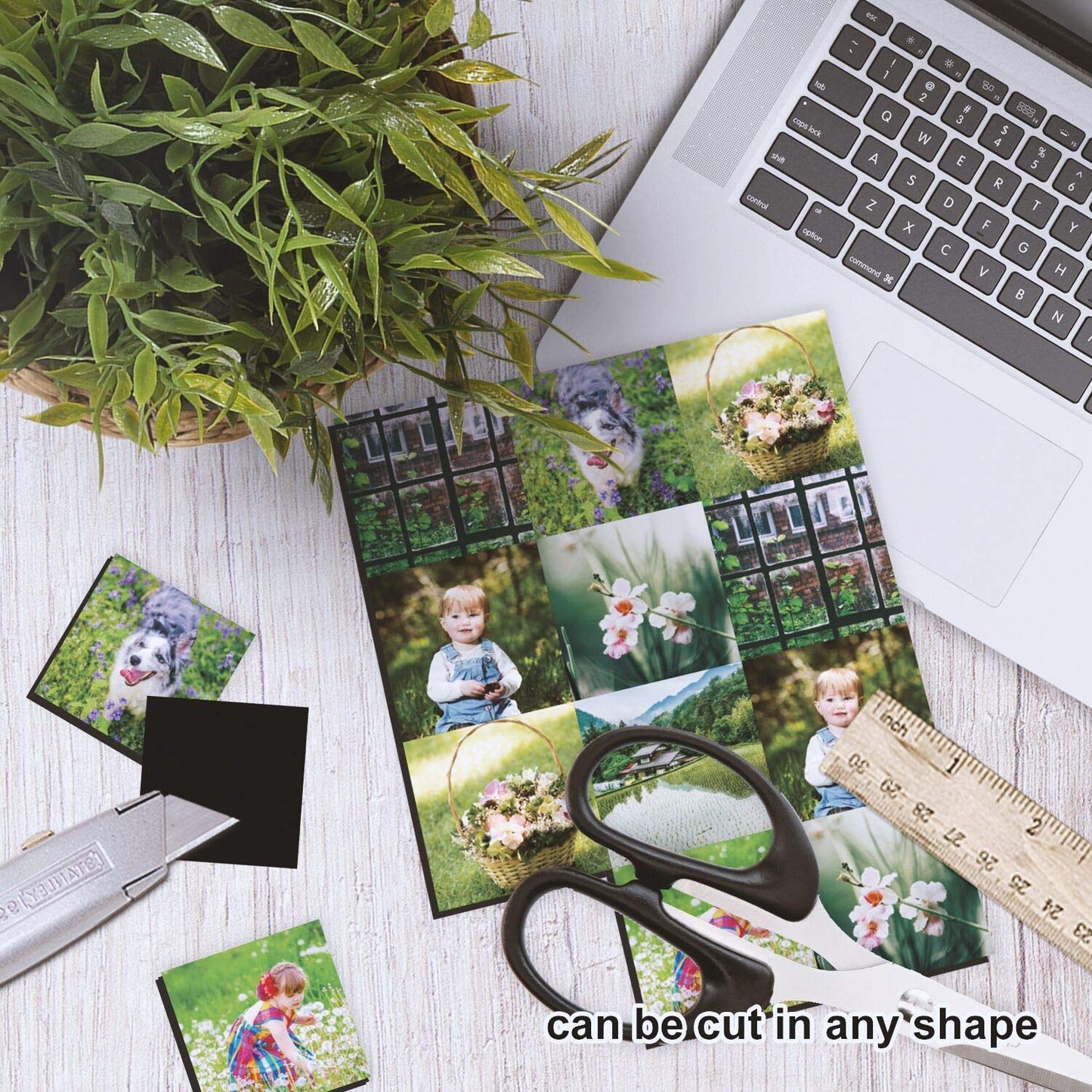 Stone City Printable Magnetic Sheets 8.5x11 Inch, 12 Sheets Matte Magnet Paper Sheet for Inkjet Printer, Flexible Magnetic Printer Paper for Fridge, DIY Crafts