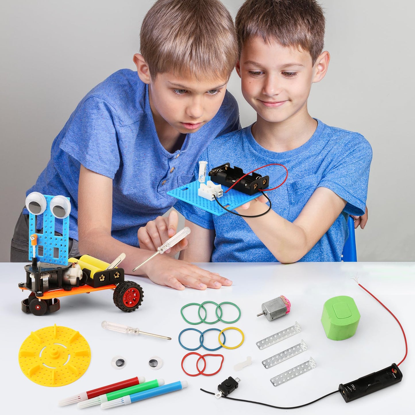 STEM Robotics Kits for Kids Science Kits Ages 8-10 8-12, Build A Engineering Robot Building Toys Science Experiments Projects, STEM Toys Activities for Boys Girls Age 8-12