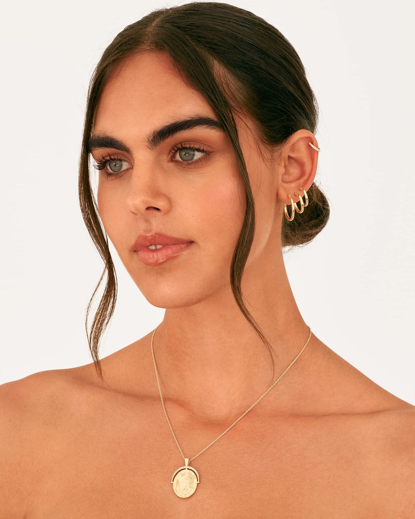 PAVOI 18K Yellow Gold 925 Sterling Silver Post Hoop Earrings for Women - Thin Small Huggie Hoops - 3 Pairs Gold Earring Pack