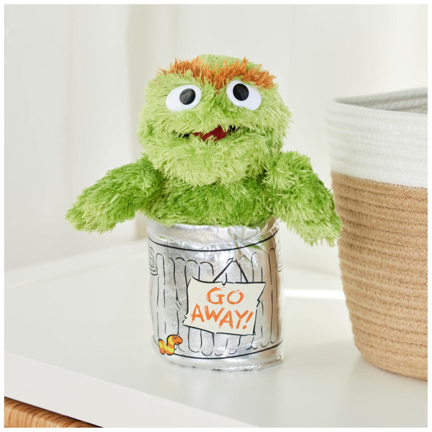 GUND Sesame Street Official Oscar the Grouch Muppet Plush, Premium Plush Toy for Ages 1 & Up, Green/Silver, 10”