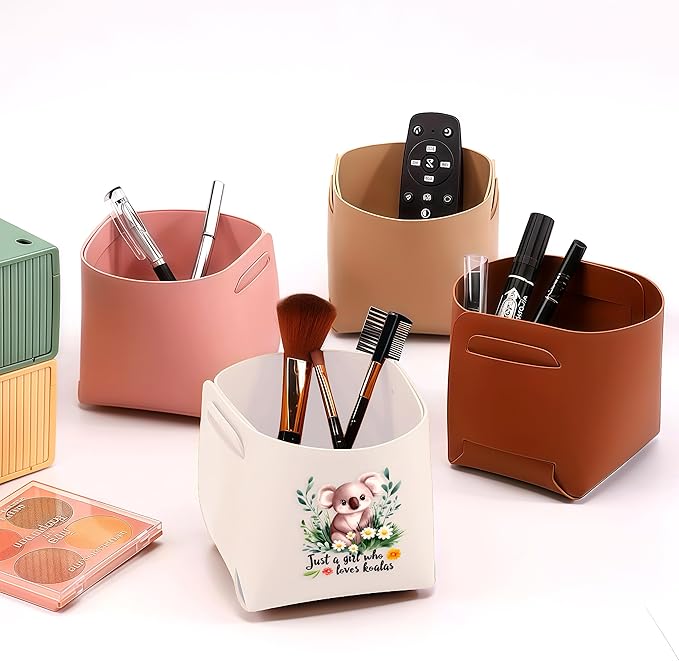 Koala Makeup Brush Holder, Decorative Desk Organizer for Jewelry Pen Pencil Glasses Storage, Koala Lovers Themed Gifts Stuff For Girls Teens Kids Women!