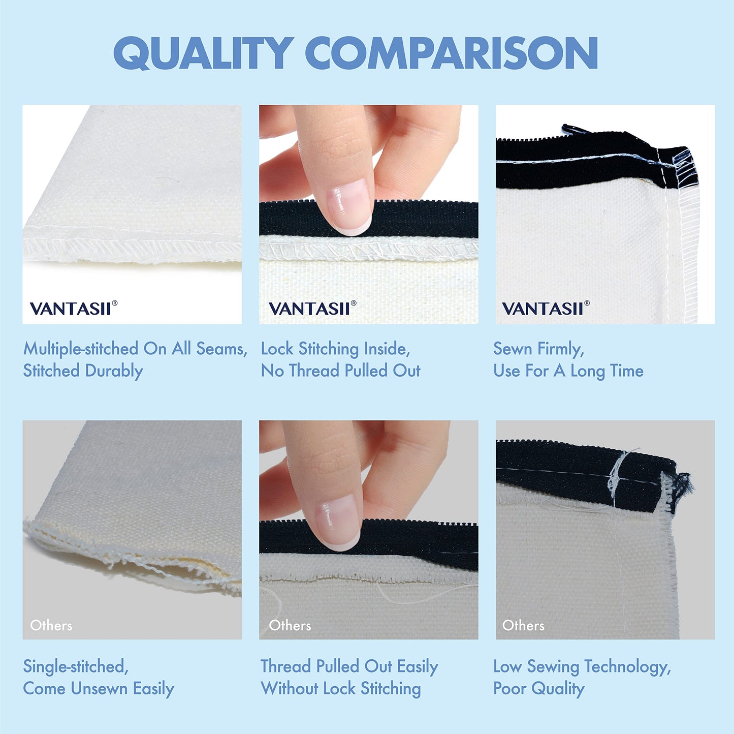 Vantasii 15 Pack Blank Cotton Canvas DIY Craft Zipper Bags Pouches Pencil Case for Makeup Cosmetic Toiletry Stationary Storage (off white, 8.3” x 4.7”)