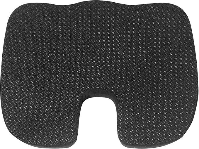 FH Group Universal Fit Memory Foam Seat Cushion for Anywhere - Tailbone Cushion - Coccyx Cushion for Car, Work, and Home Yellow