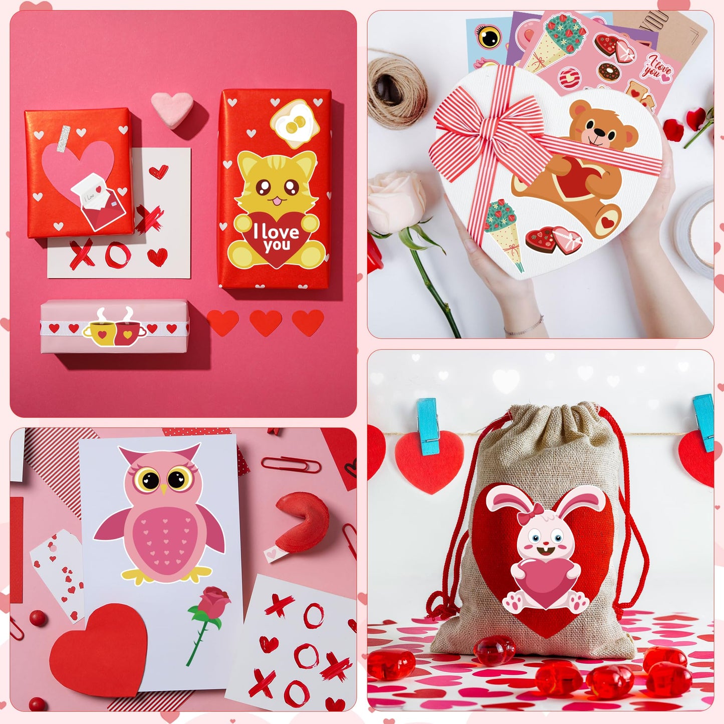 Valentines Party Supplies with DIY Stickers