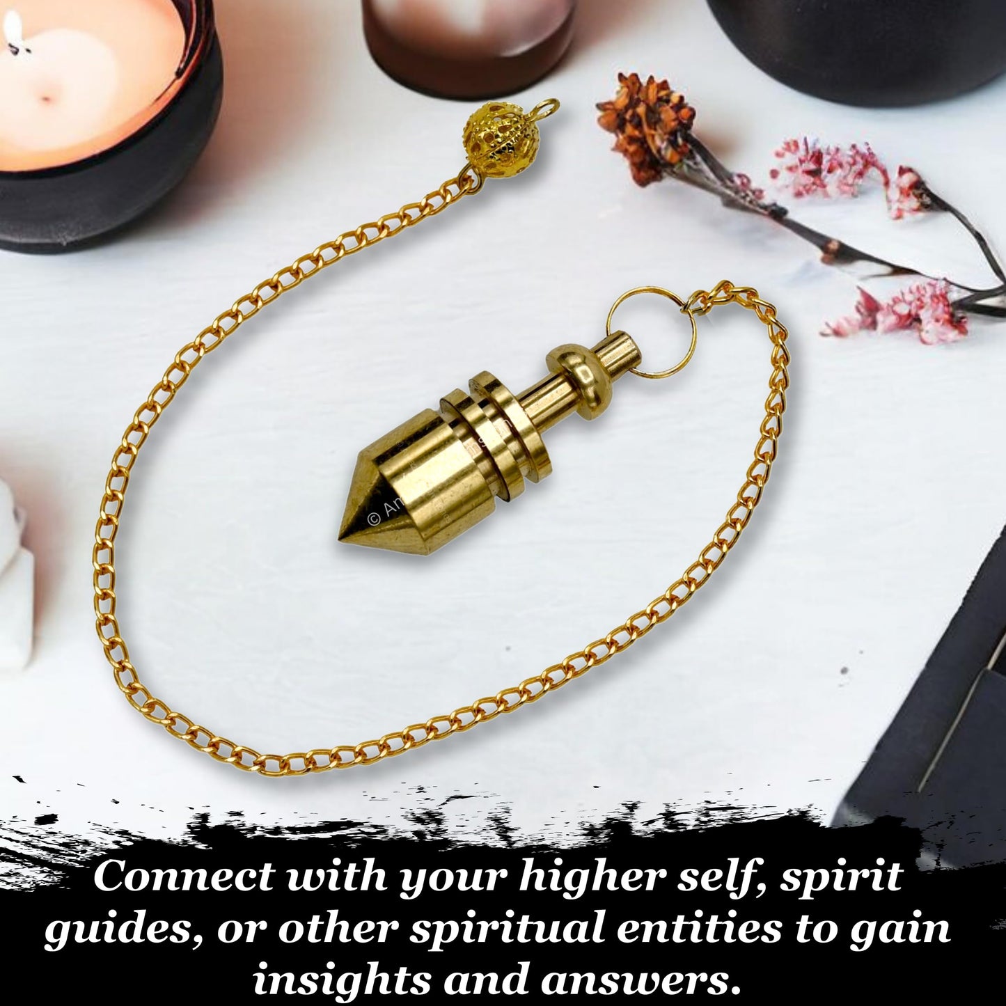 Amazing Gemstone Healing Metal Pendulums for Divination, Gold Bullet Steel Copper Pendulum High Energy Pendulo de Bronce Pendulos de Mesa MP49