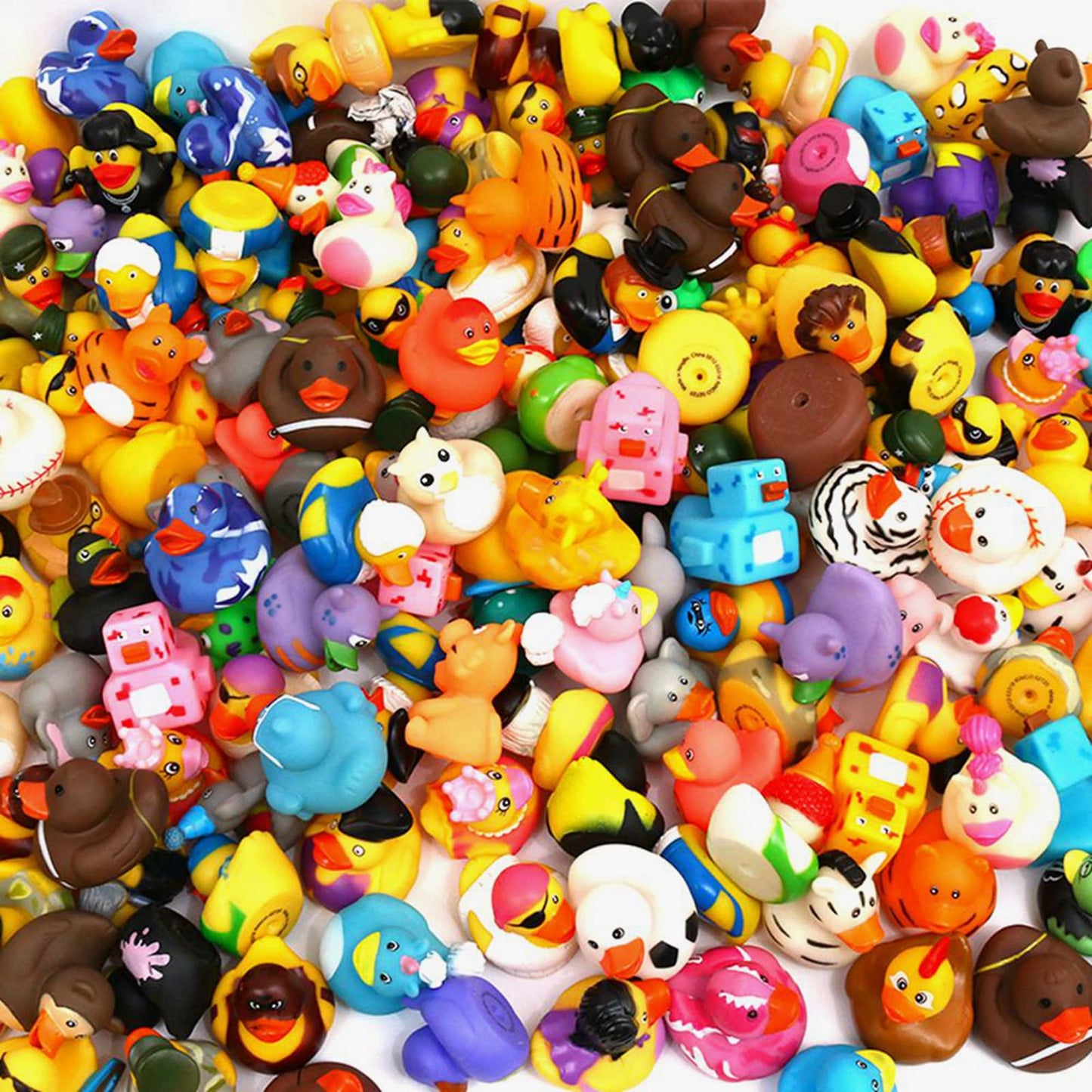WQTHE 30 Pack Rubber Duck for Jeeps Ducking - 2.3 Inch Bulk Floater Duck for Kids - Baby Bath Toy Assortment - Party Favors, Birthdays, Bath Time, and More (30 Varieties)