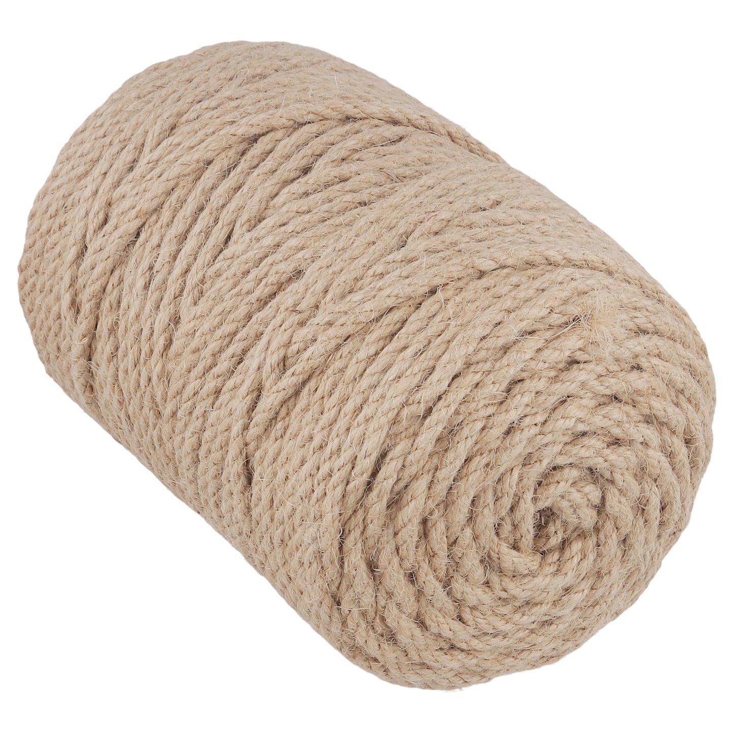 SENJEOK 2 Pack 5mm Jute Rope, 656ft Thick Twine Hemp String Roll for DIY Crafts, Gardening, Packaging, Brown ﻿ ﻿ ﻿