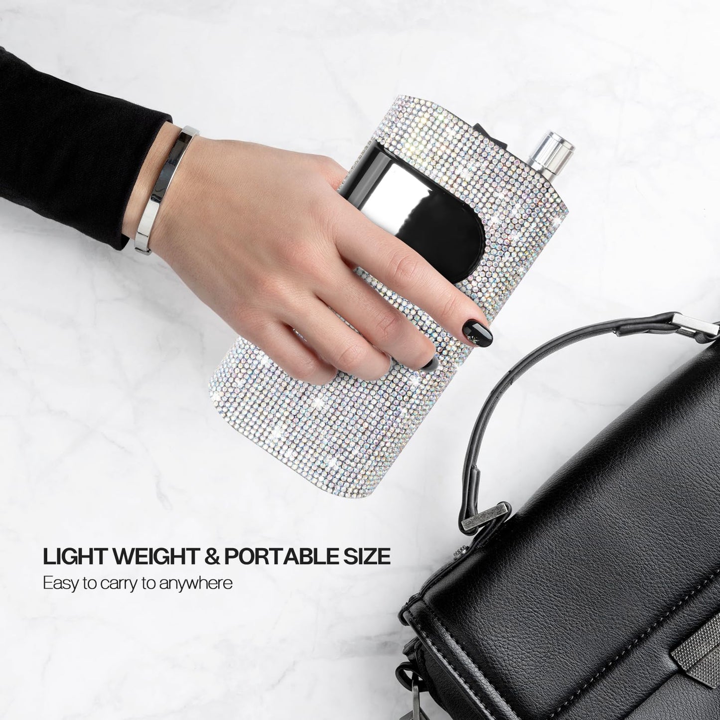 Professional Rechargeable Nail Drill Machine, Lavinda Diamond 35000RPM Electric Nail File Cordless Portable Nail Drill with Coreless Motor for Acrylic Nails, Manicure Pedicure Tool, Crystal Diamond