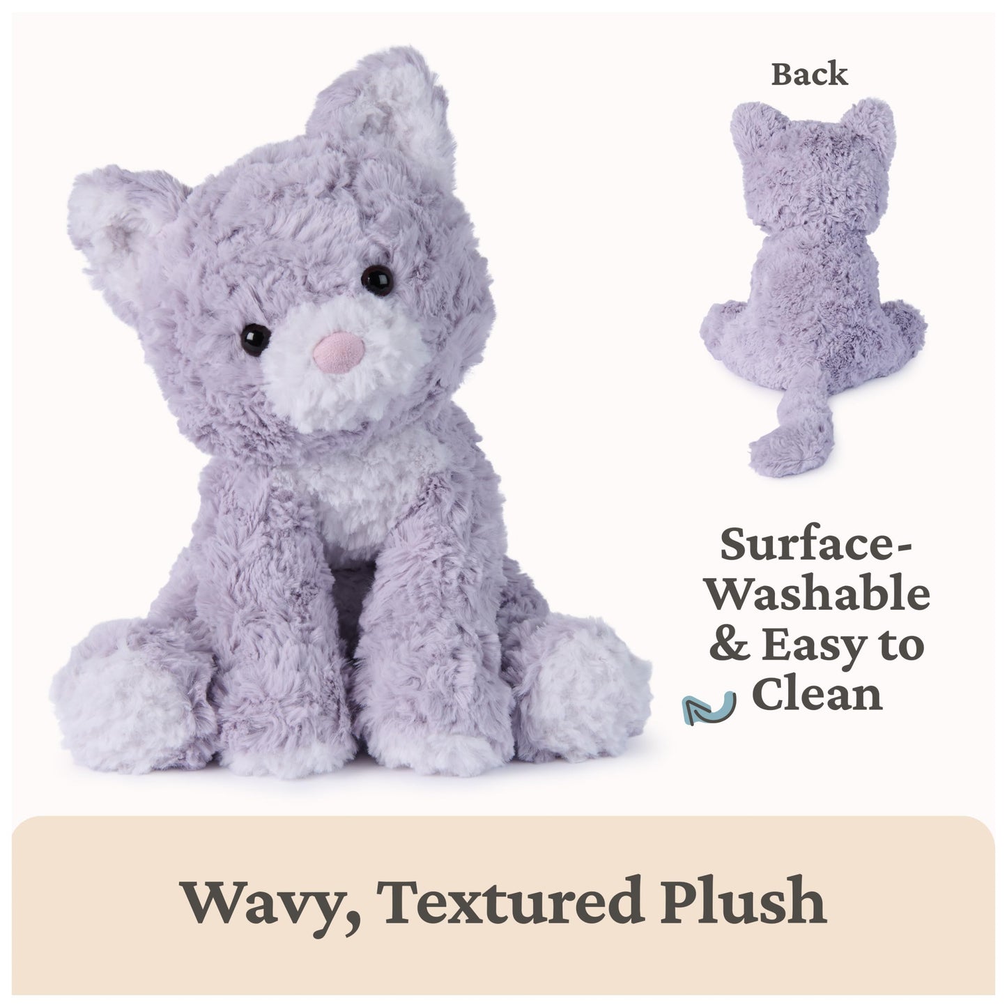GUND Cozys Collection Kitten Plush, Cat Stuffed Animal for Ages 0 and Up, Purple, 10"