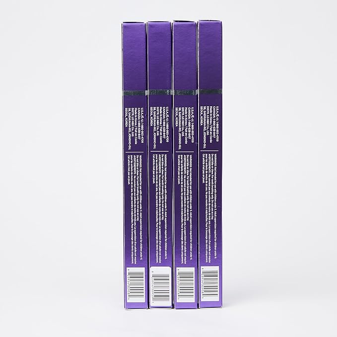 HIMALAYA PINKSALT Purple Toothbrush 4 Count - Purple Indicater Medium Toothbrushes for Adults, Plaque Remover for Teeth, Tapered Bristles Gentle on Teeth and Gum, Deep Clean Toothbrush
