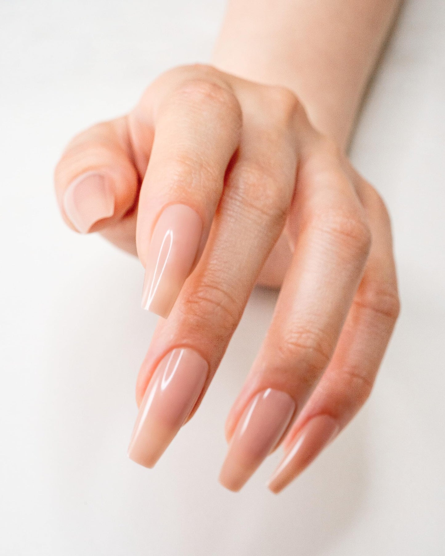 Gelish Nude Soft Gel™ Tips, Professional Quality Press on Nails Extension for Strong, Long-Lasting Manicures – Easy Application, Natural Look, (Pink Nude Medium Coffin, 120 Count)