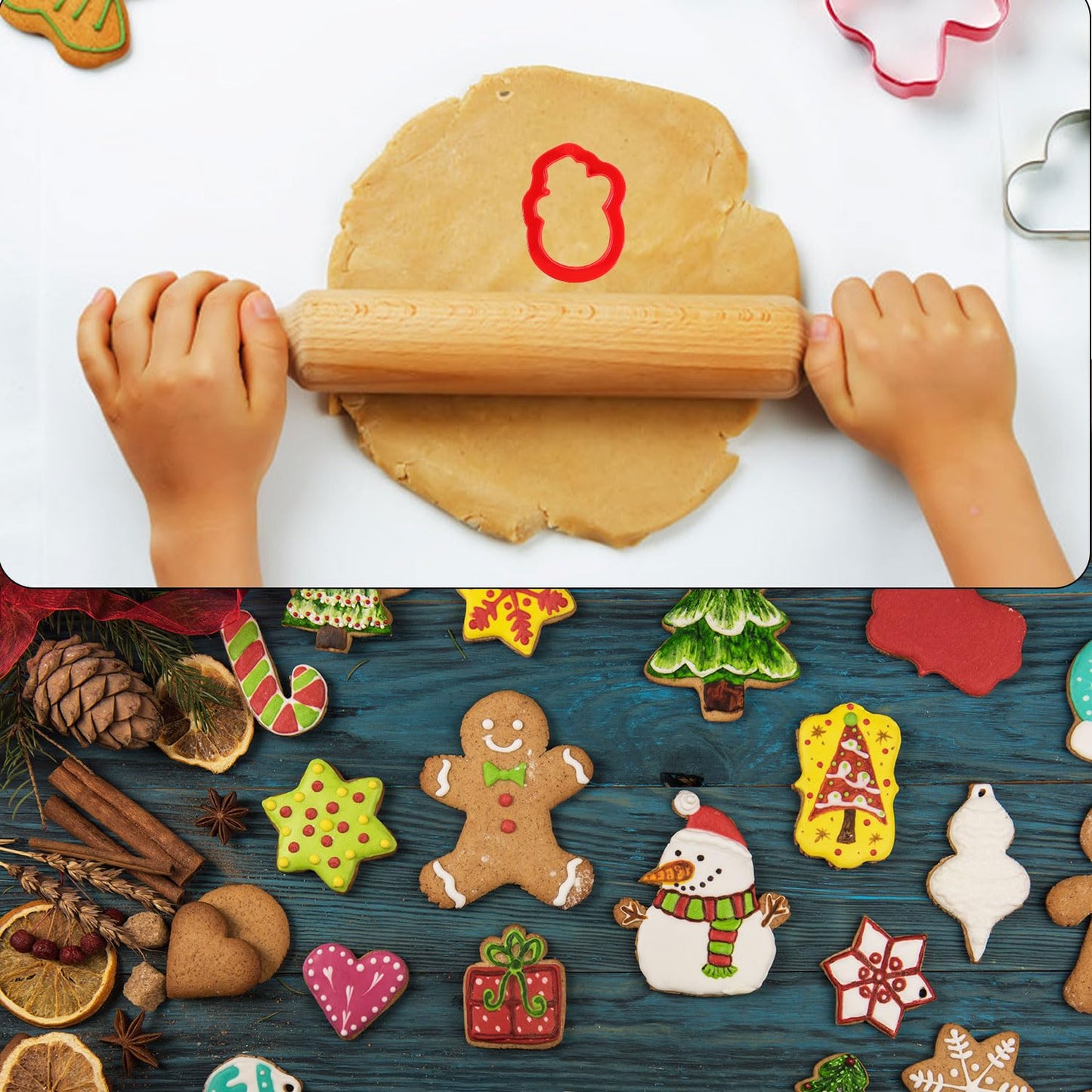 26pcs Christmas Polymer Clay Cutters for Ornaments, Resin Polymer Clay Molds Mini Xmas Holiday Embedded Clay Cutters 26 Design Polymer Clay Tools for Earrings Jewelry Making DIY Craft (Red)