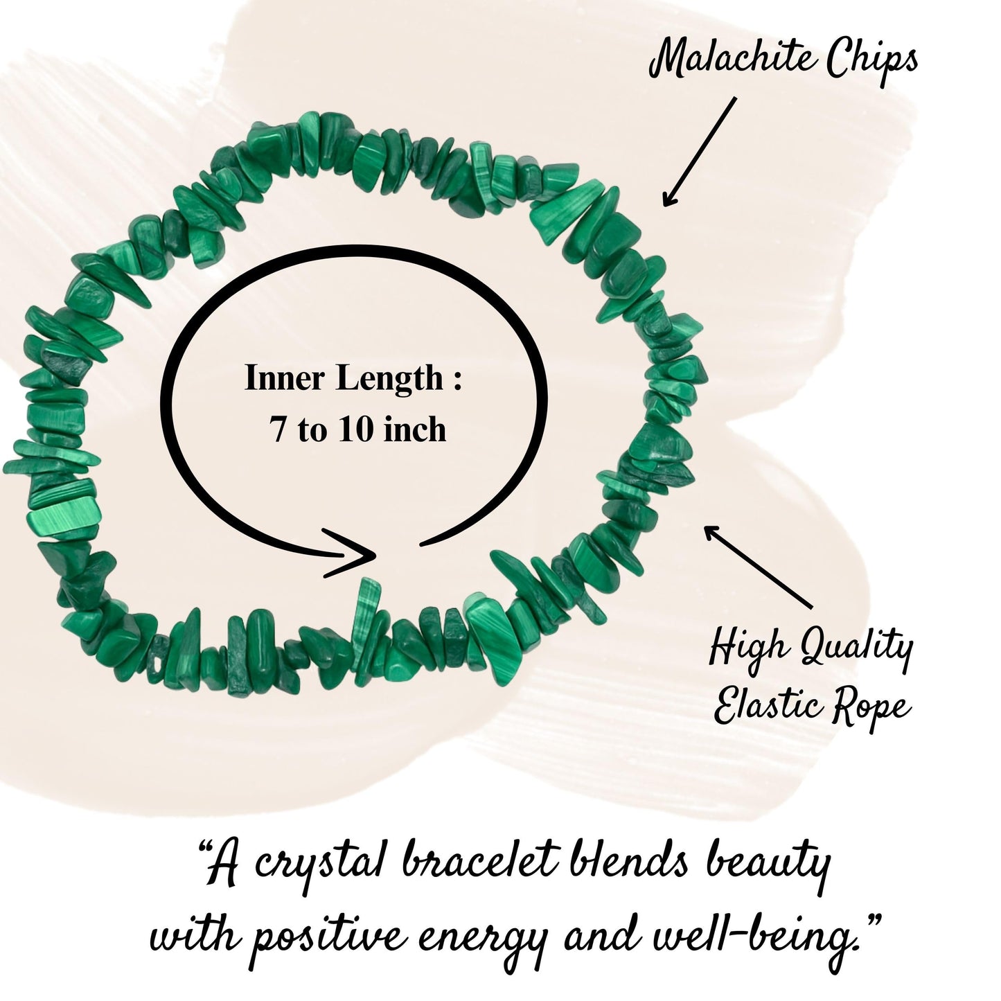 Amazing Gemstone Chips Bracelet (Malachite)