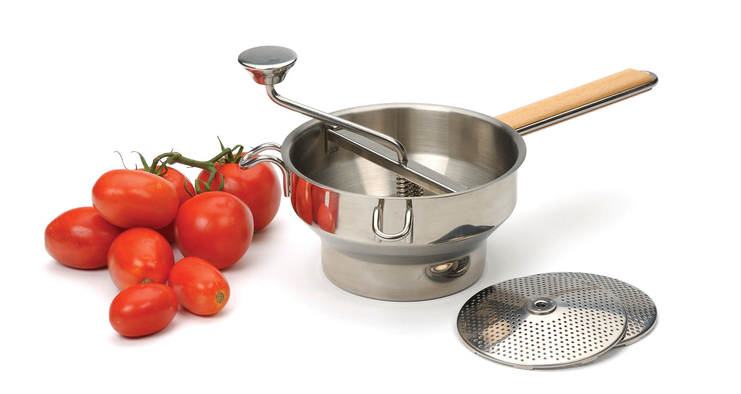 RSVP International Endurance Kitchen Tool Collection Stainless Steel Food Mill, 7.75" Diameter