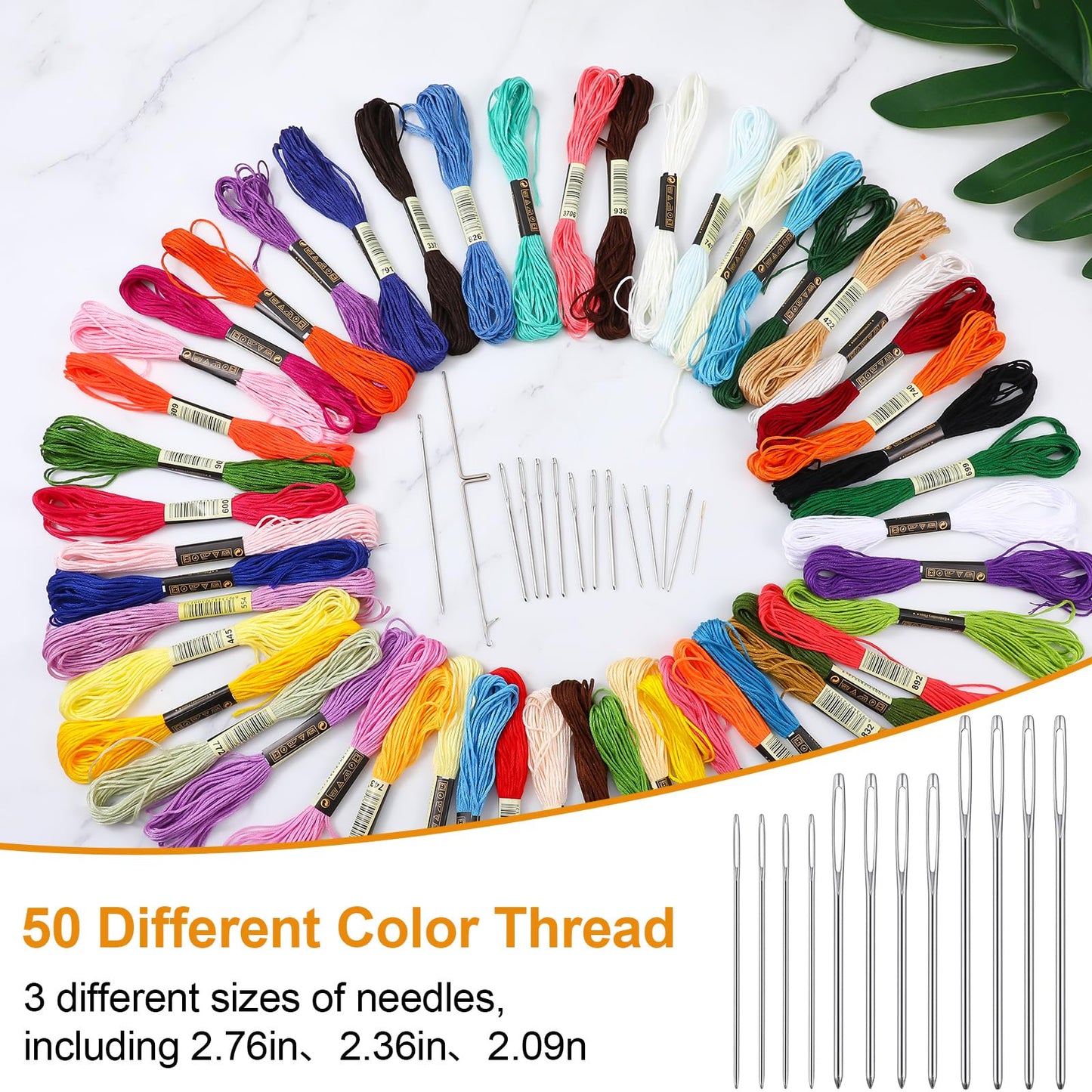 Mini Darning Mushroom for Socks Darner Kit Include 14 Hooks Small Weaving Darning Loom 12 Large Eye Needles 50 Colors Thread for DIY Handicrafts Home Sewing Care Weaving Repair Tool