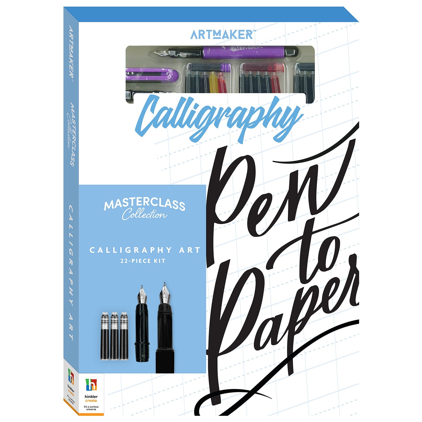 Art Maker Masterclass Collection: Calligraphy Art Kit - Beginner to Advanced Calligraphy - Calligraphy Guide - Calligraphy Equipment - Craft Kits - Arts and Craft for Adults