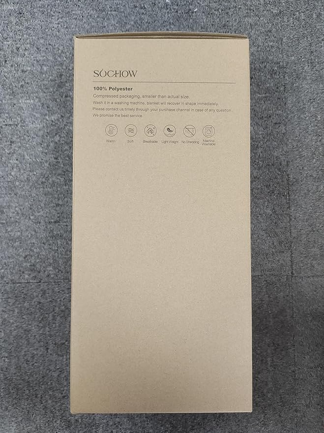 SOCHOW Sherpa Fleece Throw Blanket, Reversible Super Soft Luxurious Plush Blanket Twin Size, Brown(60inch X80'')