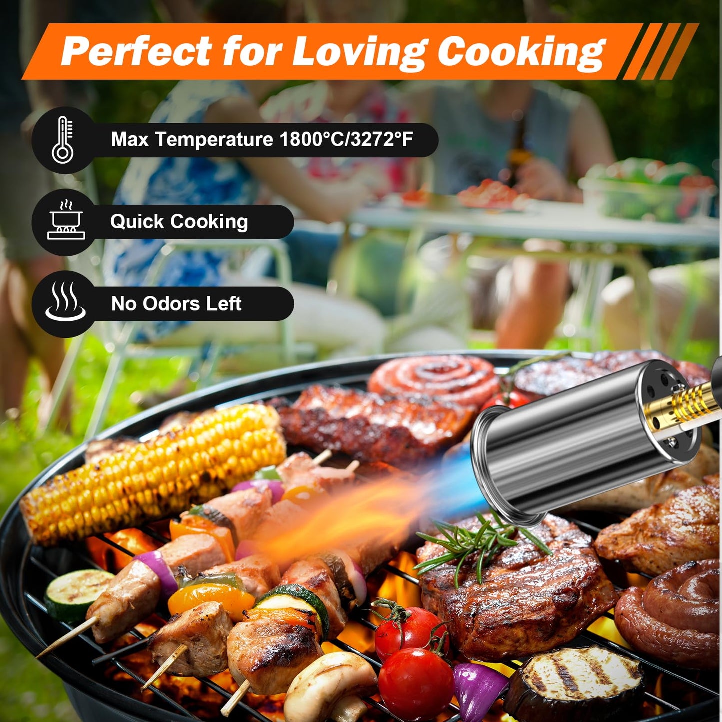 Yunziling Propane Torch – Adjustable Grill Torch with Flame Control for Steak, BBQ, Campfire & Charcoal Starter – Professional Kitchen Torch for Culinary & Outdoor Use (Propane Tank Not Included)