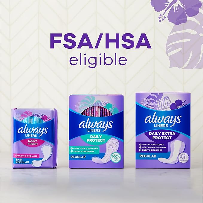 Always Daily Extra Protect Liners, Extra Long Length, Unscented Panty Liners, Feel Clean and Comfortable for up to 10 Hours, 116 Count (Packaging May Vary)