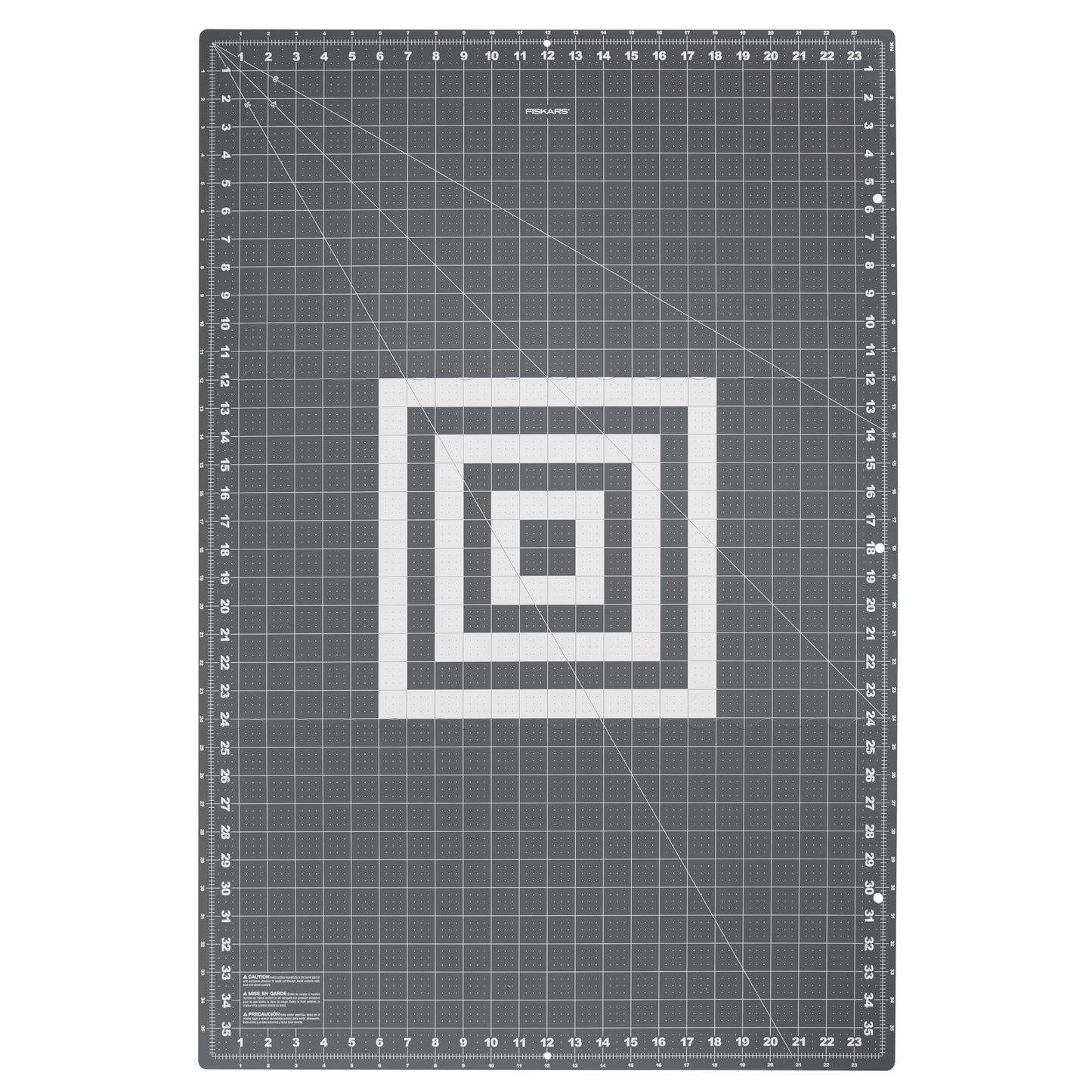 Fiskars 24" x 36" Folding Cutting Mat for Travel and Storage - Fabric and Sewing Craft Projects - Self-Healing Mat - Gray