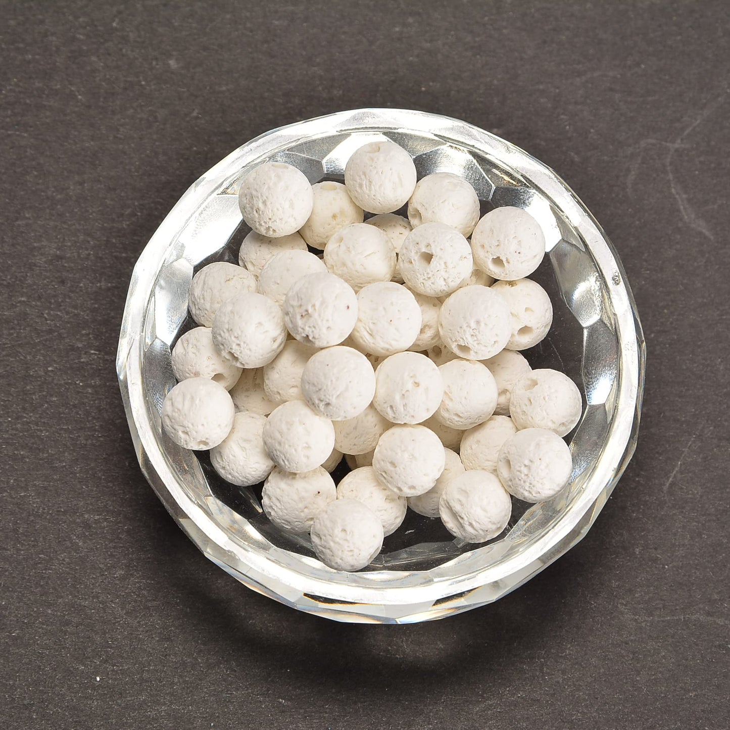 jodaying 10mm White Lava Round Chakra Beads Natural Gematone Loose Beads for Jewelry Making DIY 1 Strand 15"