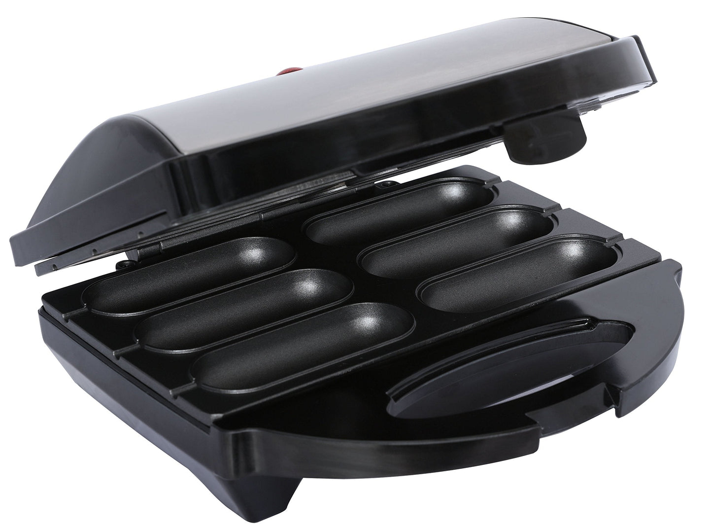 Brentwood TS-601S Non-Stick 6 Mini Corn Dog Maker, Stainless Steel, Silver, 5X10X10