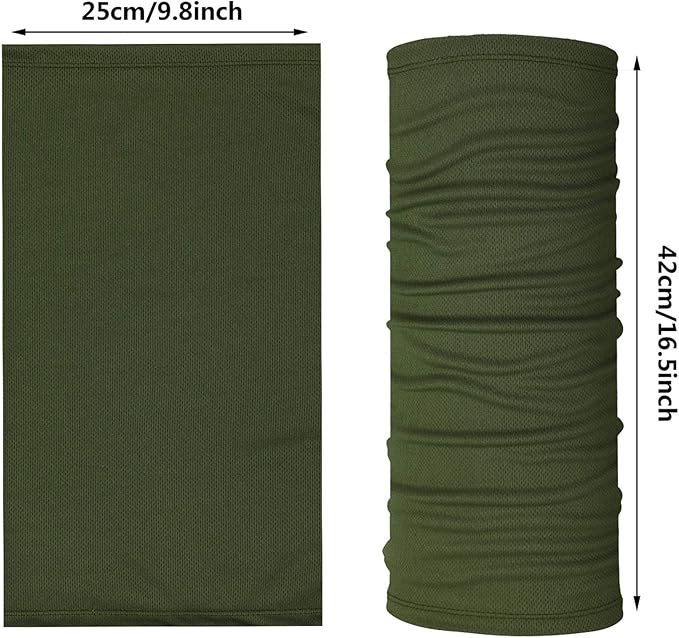 6 Pieces Ski Mask for Men Neck Gaiters Scarf Face Covering Balaclava Winter Cycling Running Fishing Masks Windproof Bandana (Green, Gray, Black, Riyal Blue, White, Dark Gray,6 Pieces)