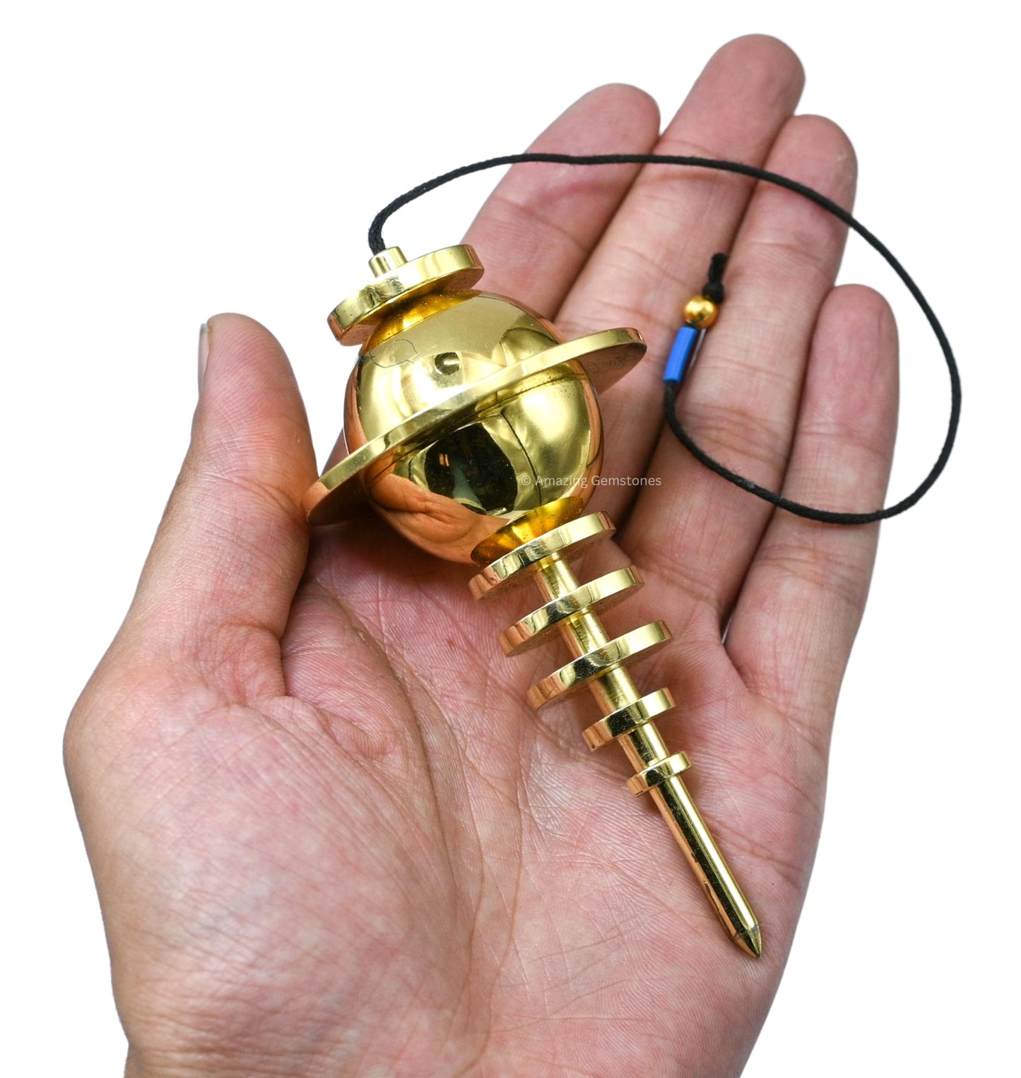 Amazing Gemstone Healing Metal Pendulums for Divination, Extra Large Gold Chakra Stabilizer Copper Pendulum High Energy Pendulo de Bronce Pendulos de Mesa MP112