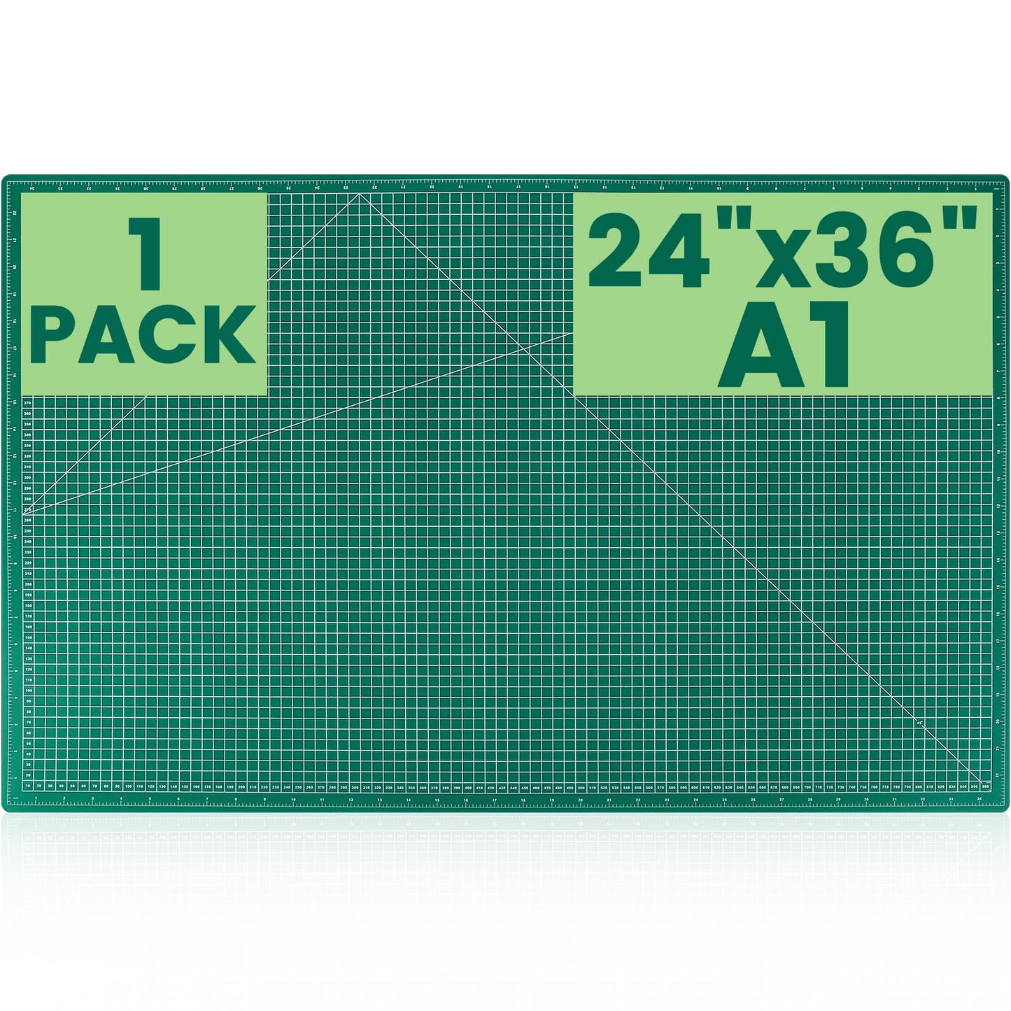 CLOYAN Large Cutting Mat 24"x36", 1 Pack Double-Sided 5-Ply Self Healing Sewing Cutting Mat, Cutting Mats Board for Crafts-Sewing, Fabric, Quilting, Scrapbooking Project