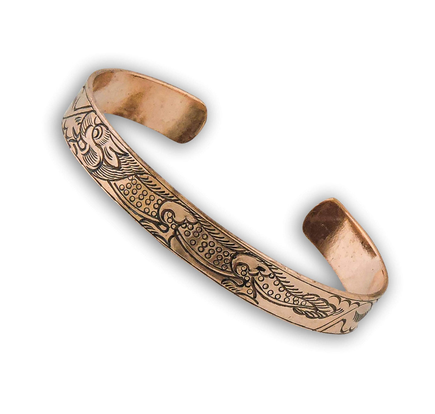 Hands Of Tibet Tibetan Hand Crafted Copper Bracelet From Nepal (Style 5)