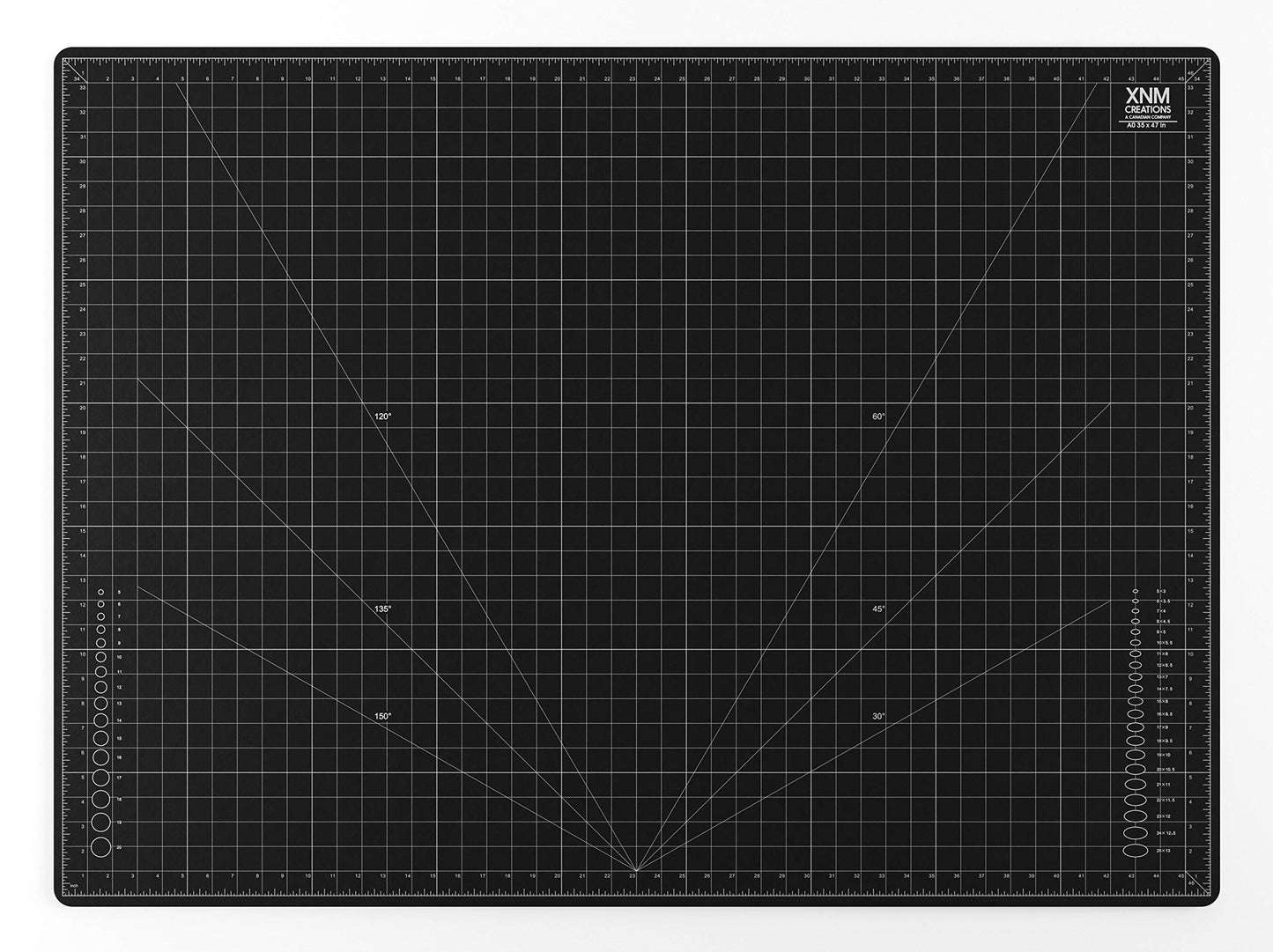 XNM Creations Premium Self Healing Cutting Mat - 36 Inches by 48 inches - A0-3 Layer Quality PVC Construction - Dual Sided, Imperial and Metric Grid Lines - Perfect for Cutting, Sewing, and Crafts