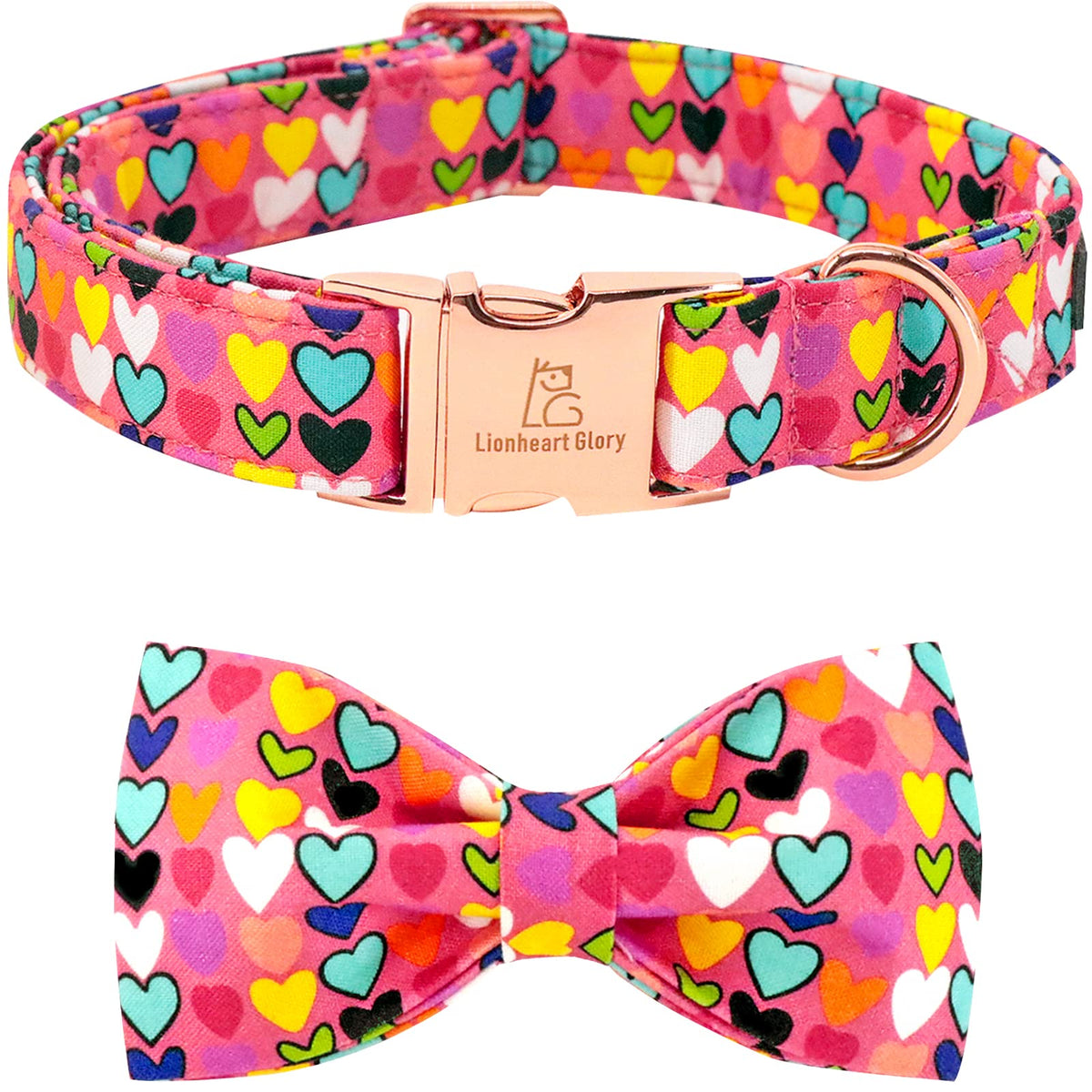 Lionheart Glory St. Patrick's Day Dog Collar, Dog Collar with Flower, Cute Floral Pattern Pet Collars Adjustable Pet Collars for Large Dogs