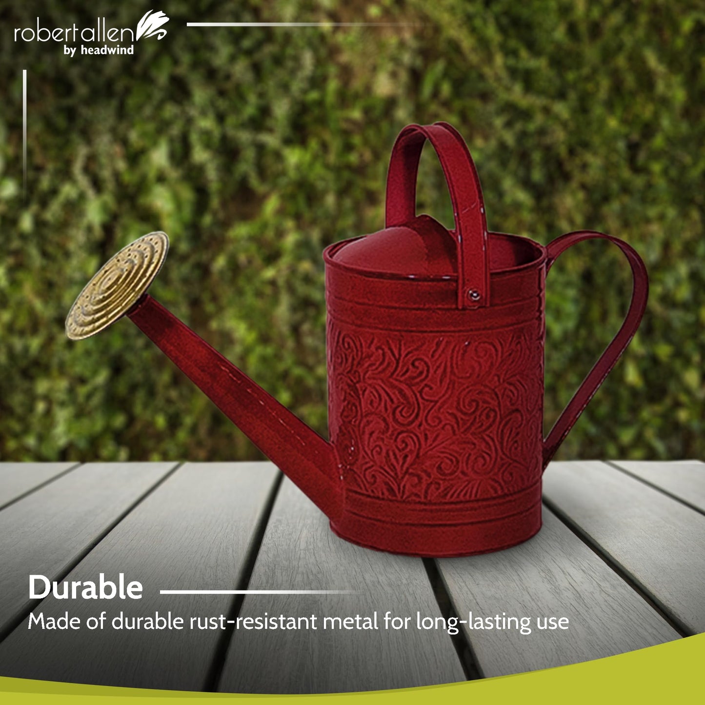 Robert Allen MPT01184 Morgan Metal Watering Can, 1 Gallon, Autumn Blaze