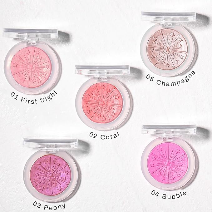 UCANBE Baked Blush for Cheek, Glow Blushing Palette - Seamless Silky Blendable Powder Blush Makeup Palette, Delivering Long Last Natural Ruddy Complexion, 03 Peony