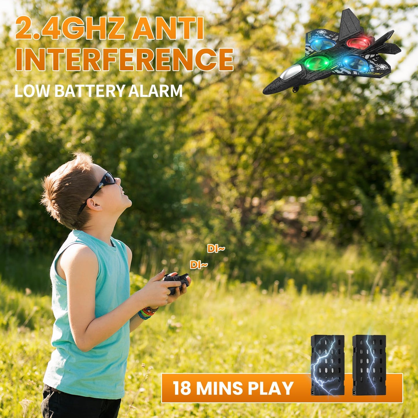 Beffkkip RC Plane 2.4GHz Remote Control Plane L0712 Drone Quadcopter Hovering with Auto Hovering Fighter Aircraft RC Airplane RTF for Beginner, Kids and Adults,3D Flip Airplane Toy