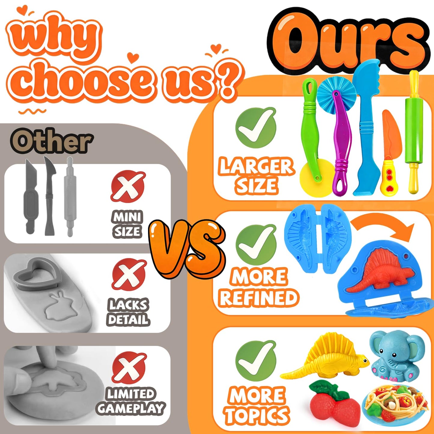 31 Pcs Dough Tools, Dough Play Tools Set + Kitchen Spaghetti Maker Machine Clay and Dough Accessories with Rolling Pins, Clay Cutters, Safety Scissors, 3D Dino & Animal & Fruit Molds