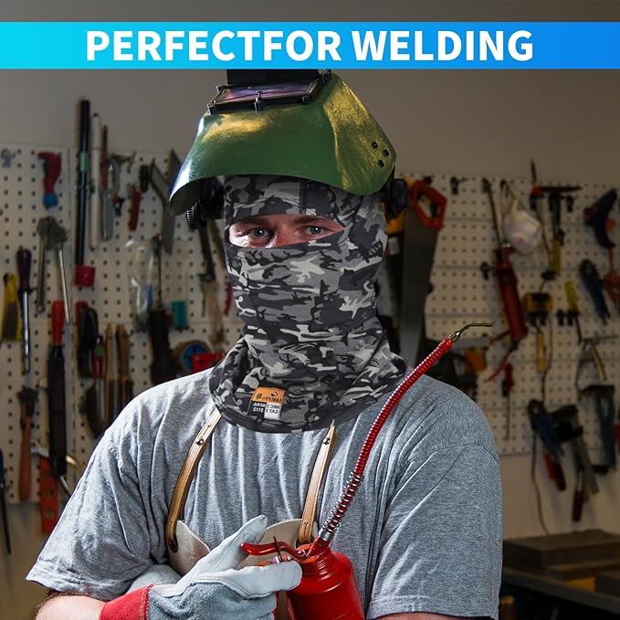 FR Balaclava Summer Face Mask Fireproof for Welding Racing UV Resistant Comfortable All Day Wear Safety Head Cover