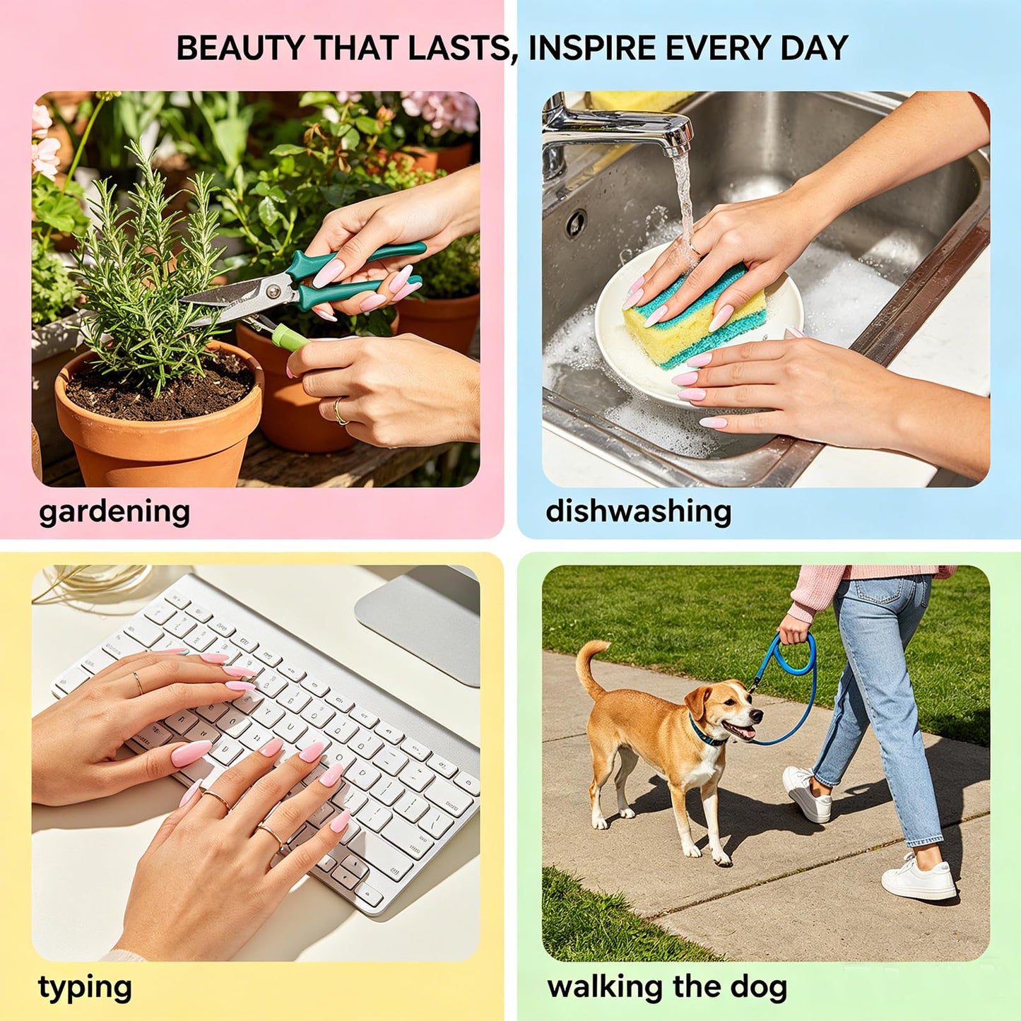 Summer Press on Nails Medium Coffin Fake Nails Gradient Colorful Polka Dot Press on False Nails Rainbow Glossy Full Cover Stick on Nail Reusable Artificial Glue on Nail for Women 24Pcs