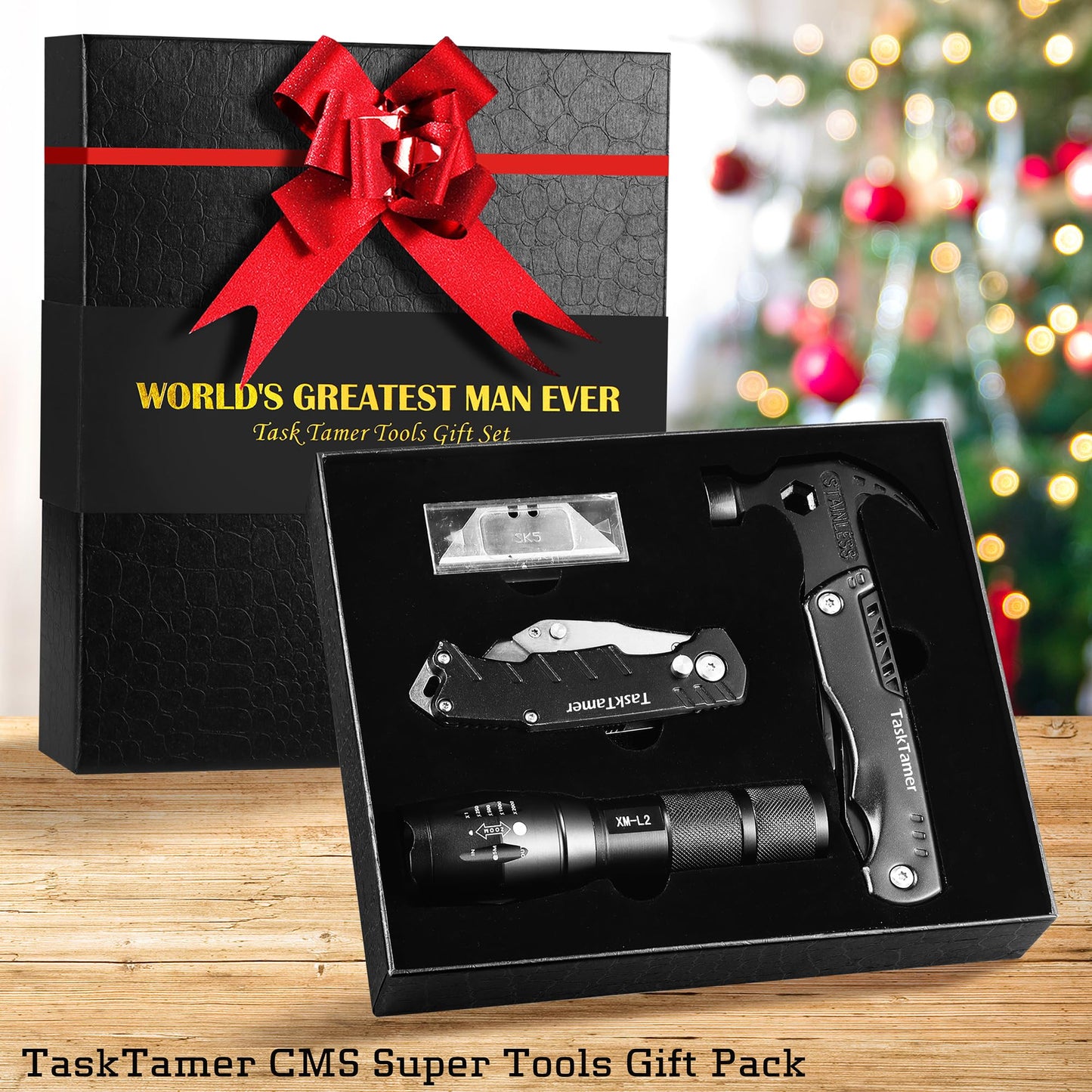 Multitools for Men, Man Gifts Multi-tools Set with Multi-Hammer, Utility Knife & Tactical Flashlight, EDC Gears for Car, Camping, Emergency & Outdoor Adventures, Gifts For Christmas Birthday