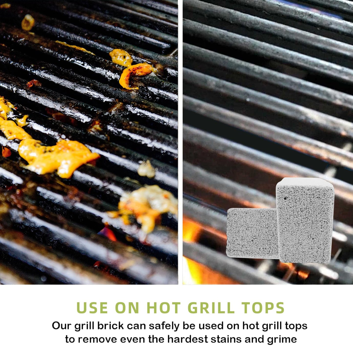 8-Pack Natural Pumice Cleaning Stones Pumice Stone for Cleaning Non-Scratch Grill & Griddle Scrubber for BBQ, Oven, Tile, Pool, and Kitchen Surfaces