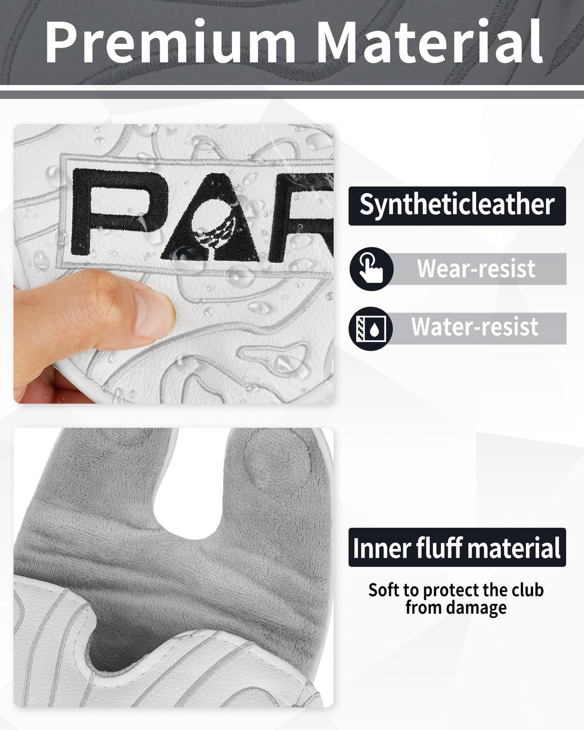 Golf Putter Cover Center Shaft OZ.1 Mallet Headcover Magnetic for Lab DF3 Putter Headcover Club Protector