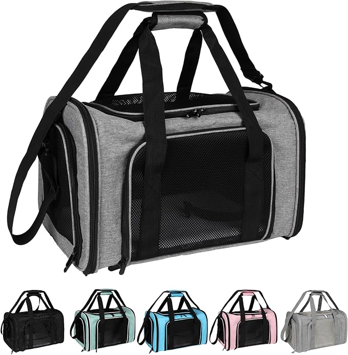 Top tasta Dog Cat Carrier Pet Carriers for Small Medium Large Cats Dogs Carrier Soft Sided Small Puppy Dog Carrier Portable Foldable Airline Approved Dog Cat Travel Carrier Blue Medium