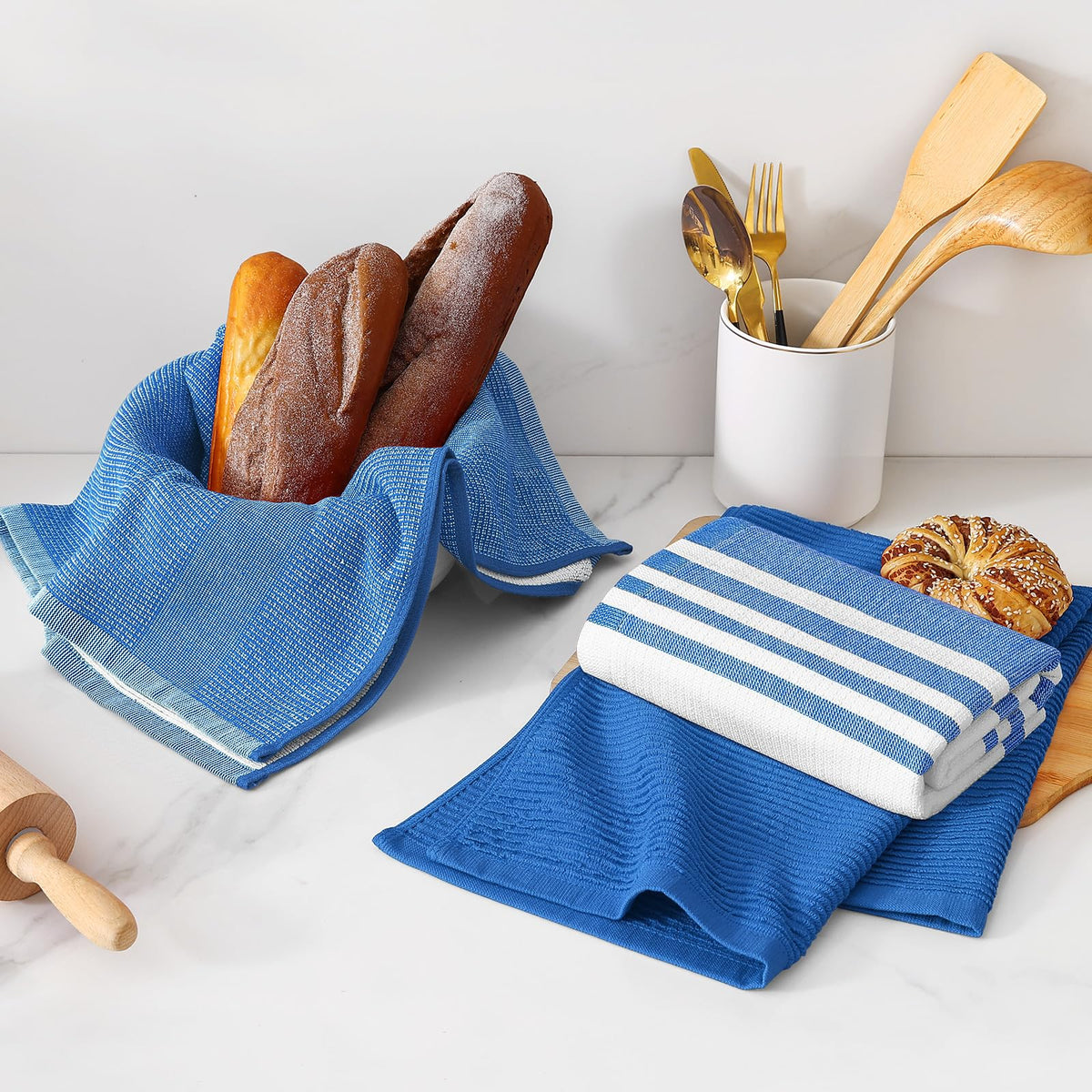 Cotton 380 GSM Premium Kitchen Towels (3 Count)