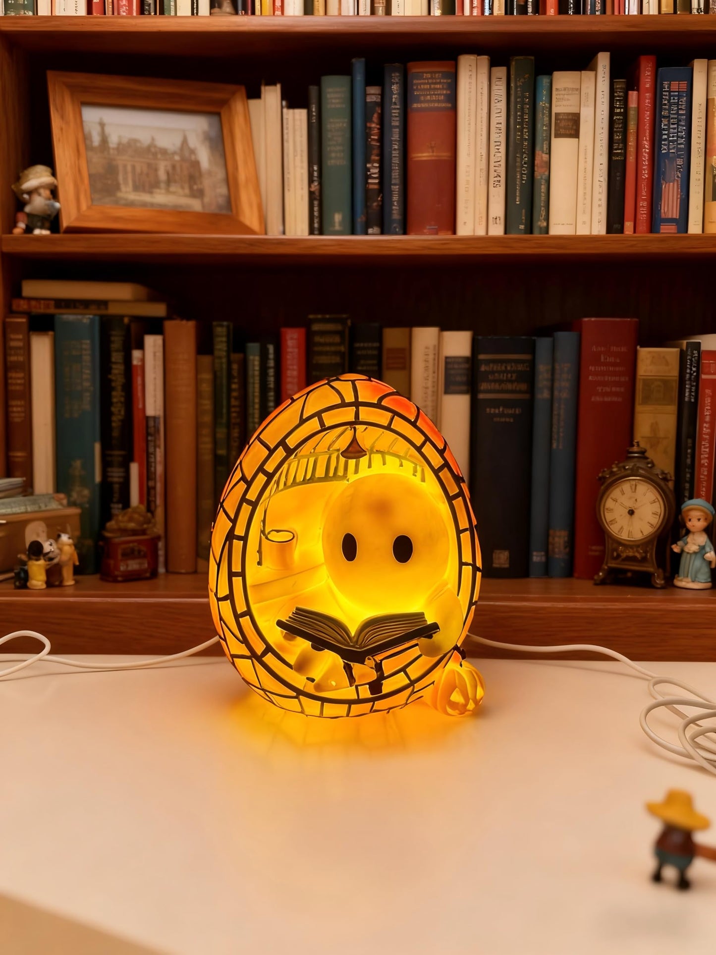 Halloween Ghost Night Light Set - Ghost Bubble Bath Lamp & Ghost Reading Book Lamp, USB-Powered Spooky Cute LED Decor for Kids Adults, Bathroom Bedroom, Gift-Ready Packaging