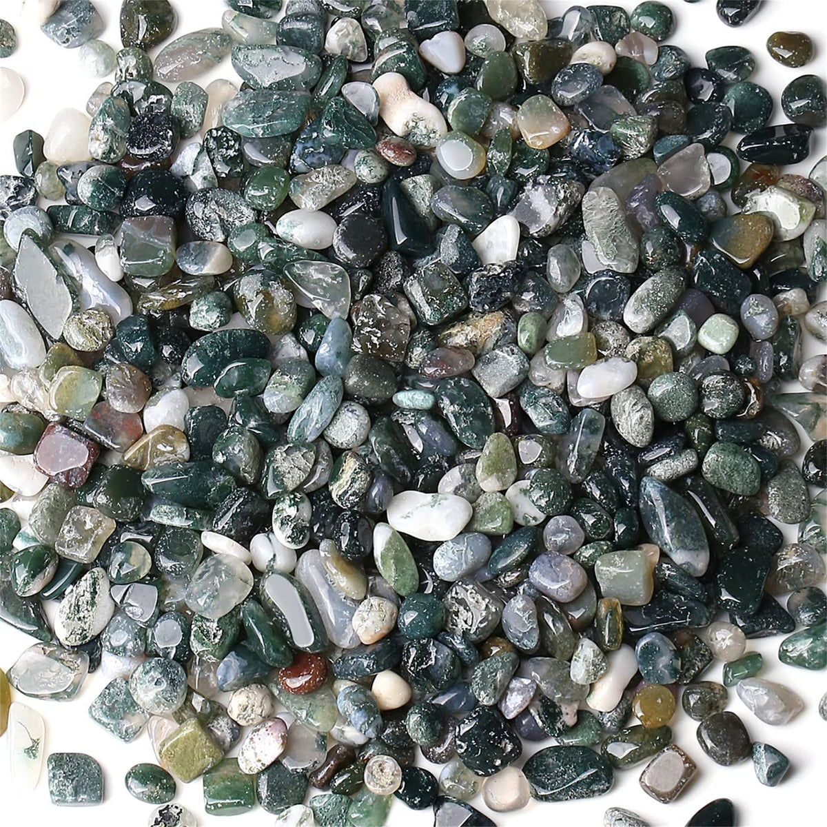 Red Jasper Aquarium Gravel Rocks Natural Tumbled Healing Crystal Chips Bulk Gemstones Tumbled Crushed Stones for Fountain Vase Filler Planters Decorative Fish Tank Potted Reiki Energy Balancing 0.44lb