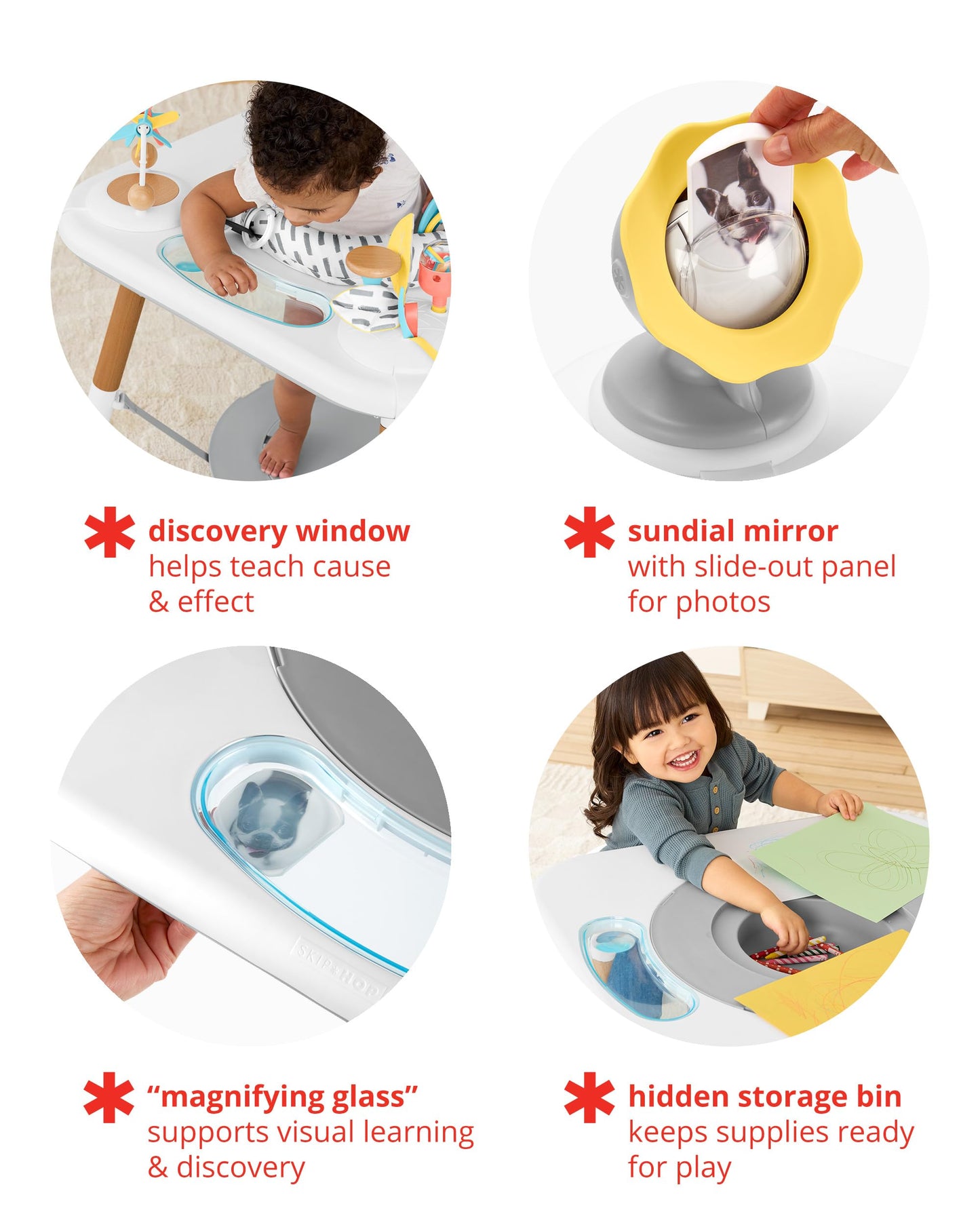 Skip Hop Discoverosity Montessori-Inspired 3-Stage Activity Center & Play Table for Baby Ages 4m+