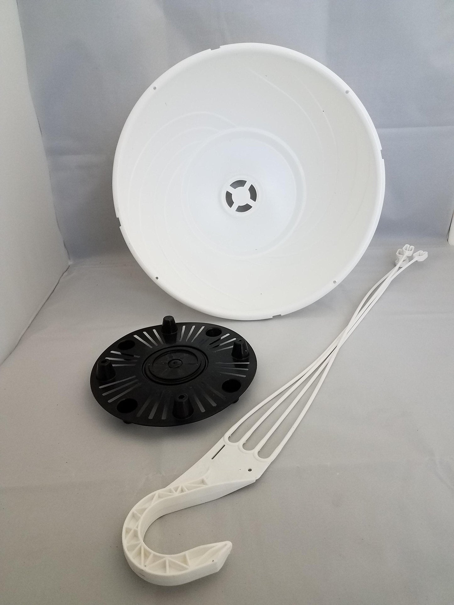 12" Diameter White Plastic Deco Swirl Hanging Basket by Landmark Plastics (5)